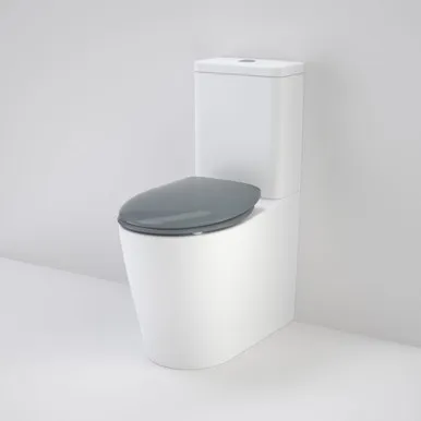 Care 660 Ambulant Cleanflush® Wall Faced Close Coupled Easy Height Back Entry Suite With Double Flap Seat Anthracite Grey Nth In White By Caroma