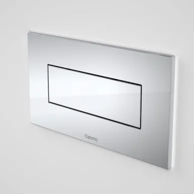 Invisi II Invisi Series II® Rectangle Metal Single Flush Plate & Buttons Satin By Caroma