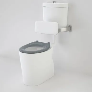 Care 610 Cleanflush® Connector Easy Height Snv Suite With Backrest & Caravelle Single Flap Seat Anthracite Grey Nth 4Star In White By Caroma