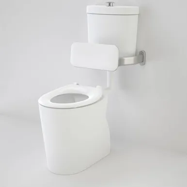 Care 610 Cleanflush® Connector Easy Height Snv Suite With Backrest & Caravelle Single Flap Seat 4Star In White By Caroma