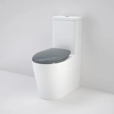 Care 660 Ambulant Cleanflush® Wall Faced Close Coupled Easy Height Bottom Inlet Suite With Double Flap Seat Anthracite Grey Nth 4Star By Caroma