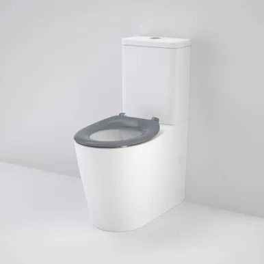 Care 660 Ambulant Cleanflush® Wall Faced Close Coupled Easy Height Bottom Inlet Suite With Single Flap Seat Anthracite Grey Nth 4Star By Caroma