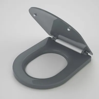 Liano Care Soft Close Toilet Seat Double Flap Blinding Fixing Quick Release Anthracite Nth In Grey By Caroma
