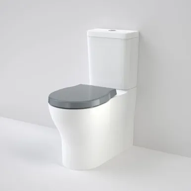 Opal Cleanflush® Easy Height Wall Faced Close Coupled Suite With Double Flap Seat Anthracite Grey Nth 4Star In White By Caroma