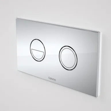 Invisi Series Ii® Round Dual Flush Plate & Buttons Satin | Made From Metal In Chrome Finish By Caroma