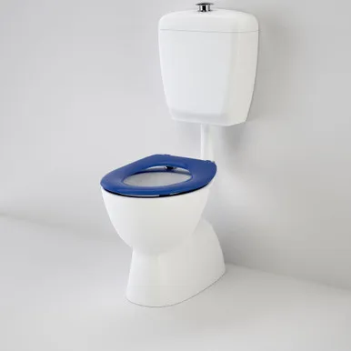 Care 400 Connector Trid Sov Snv Suite With Caravelle Care Single Flap 4Star In White/Sorrento Blue By Caroma
