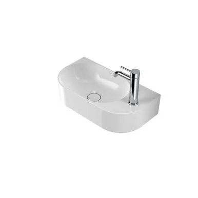 Liano II Hand Wall Basin 1 Tap Hole No Overflow In White By Caroma