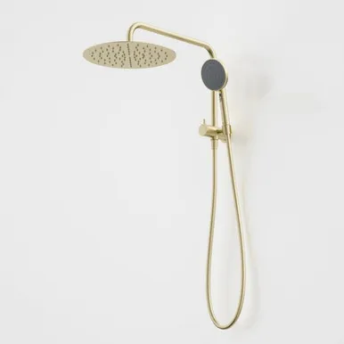 Urbane II Compact Twin Shower Brushed 3Star | Made From Brass/Brushed Brass By Caroma