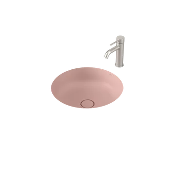 Liano II 440mm Round Under/Over Counter Basin Matte (Special Order) In Pink By Caroma