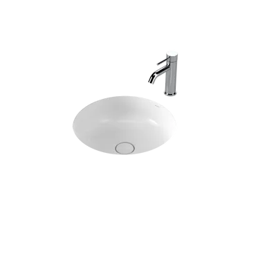 Liano II 440mm Round Under/Over Counter Basin In White By Caroma