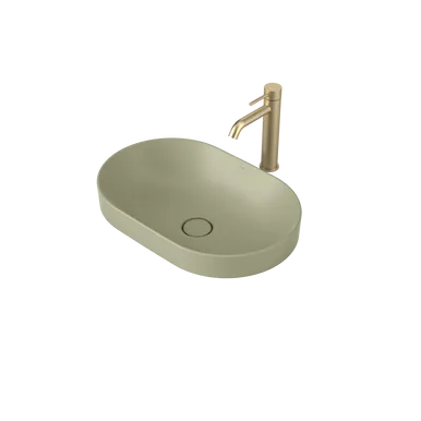 Liano II 530mm Pill Inset Basin Matte (Special Order) In Green By Caroma