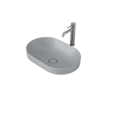 Liano II 530mm Pill Inset Basin Matte (Special Order) In Grey By Caroma
