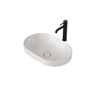 Liano II 530mm Pill Inset Basin Matte Speckled (Special Order) In Matte White By Caroma