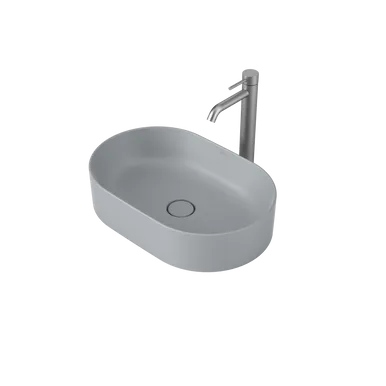 Liano II 530mm Pill Above Counter Basin Matte (Special Order) In Grey By Caroma