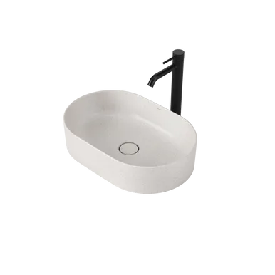 Liano II 530mm Pill Above Counter Basin Matte Speckled (Special Order) In Matte White By Caroma
