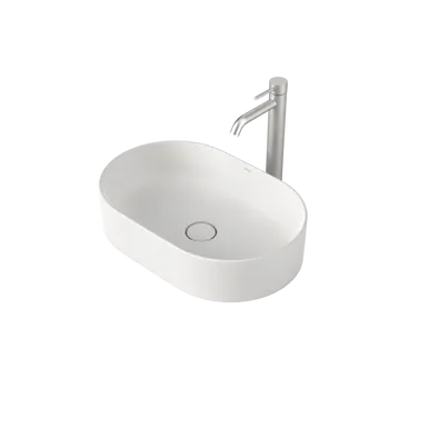 Liano II 530mm Pill Above Counter Basin In Matte White By Caroma