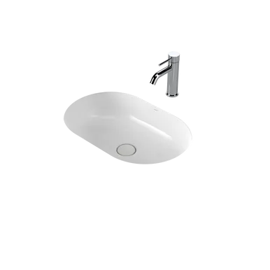 Liano II 580mm Pill Under/Over Counter Basin In White By Caroma