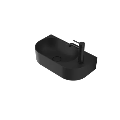 Liano II Hand Wall Basin (1 Tap Hole) In Matte Black By Caroma