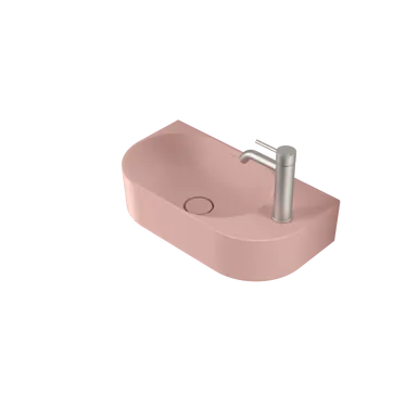 Liano II Hand Wall Basin (1 Tap Hole) Matte (Special Order) In Pink By Caroma