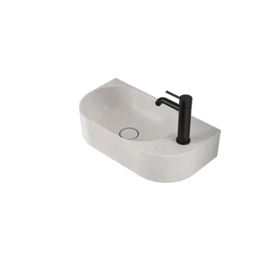 Liano II Hand Wall Basin (1 Tap Hole) Matte Speckled (Special Order) In Matte White By Caroma