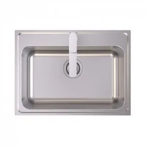 Luna Contemporary Laundry Tub 45L Includes Bypass Kit | Made From Stainless Steel By Caroma
