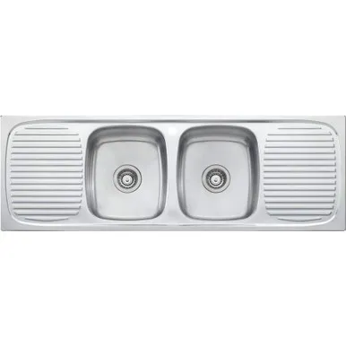 Ultraform Double Bowl Topmount Sink With Double Drainer-1 Tap Hole | Made From Stainless Steel By Oliveri