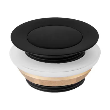 Universal Pop-Up Plug And Waste | Made From Silicone/Rubber/Brass In Matte Black By Oliveri