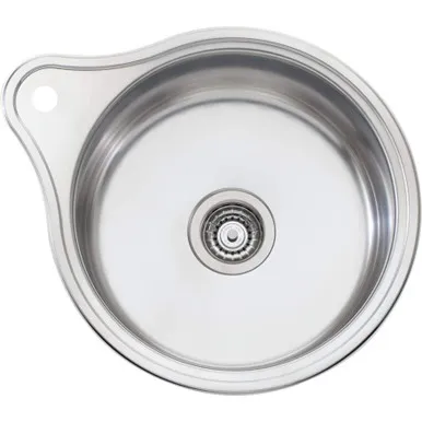 Solitaire Round Bowl Topmount Or Undermount Sink With Tap Landing 1 Tap Hole | Made From Stainless Steel By Oliveri