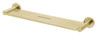 Radii Metal Shower Shelf With Round Plate Brushed In Gold By Phoenix
