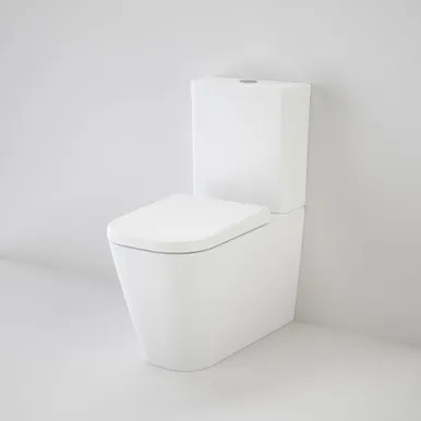 Luna Square Cleanflush Wall Faced Close Coupled Toilet Suite Back Entry 4Star In White By Caroma