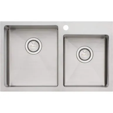 Apollo 1 & 3/4 Offset Left Hand Bowl Sink 750mm X 465mm 1 Tap Hole | Made From Stainless Steel By Oliveri