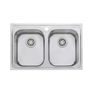 Diaz Double Bowl Topmount Or Undermount Sink 1 Tap Hole | Made From Stainless Steel By Oliveri