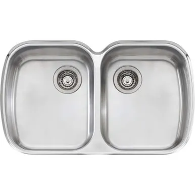 Monet Sink Double Bowl Mo70U 820mm X 500mm No Tap Hole Undermount | Made From Stainless Steel By Oliveri