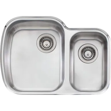 Monet Sink 1&1/2 Bowl (Lh Large Bowl) Mo71U 675mm X 500mm No Tap Hole Undermount | Made From Stainless Steel By Oliveri