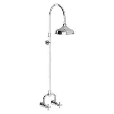 Nostalgia Exposed Shower Set With Extended Handle 3Star | Made From Brass In Chrome Finish By Phoenix
