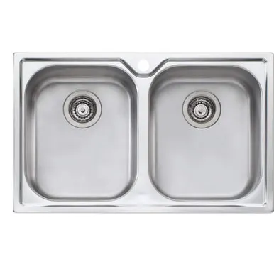 Diaz Double Bowl Topmount Sink 1 Tap Hole | Made From Stainless Steel By Oliveri