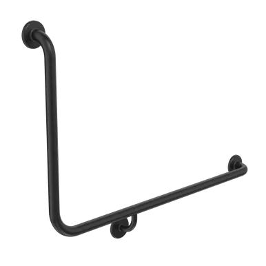 Care Support Grab Rail 90 Degree 960X600 Angled Right Matte | Made From Rubber In Black By Caroma