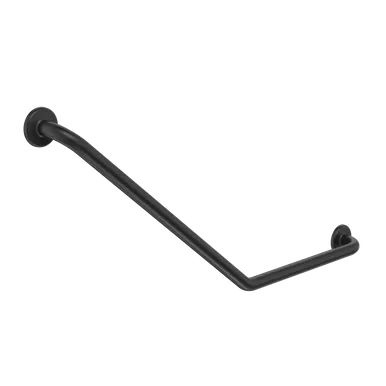 Care Support Grab Rail 140 Degree 450X700 Angled Right Matte | Made From Rubber In Black By Caroma