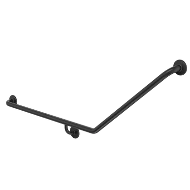 Care Support Grab Rail 140 Degree 870X700 Angled Right Matte | Made From Rubber In Black By Caroma