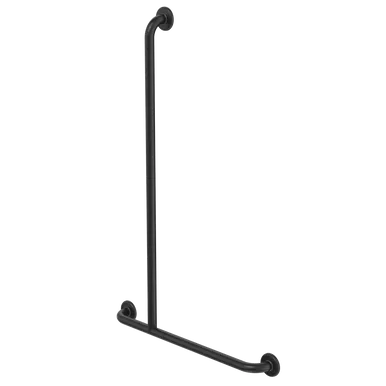 Care Support Grab Rail 1100X700 T-Bar Right Matte | Made From Rubber In Black By Caroma
