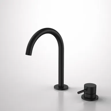 Liano II Hob Basin Mixer Set 160mm | Made From Gunmetal In Matte Black By Caroma
