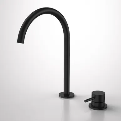 Liano II Hob Basin/Sink Mixer Set 200mm | Made From Gunmetal In Matte Black By Caroma