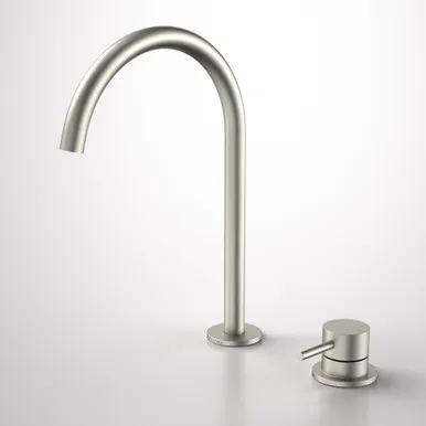 Liano II Hob Basin/Sink Mixer Set 200mm | Made From Gunmetal In Brushed Nickel By Caroma