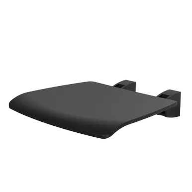 Opal Support Shower Seat Folding In Matte Black By Caroma