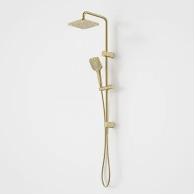 Luna System Shower On Rail With Overhead 4Star | Made From Brushed Brass By Caroma