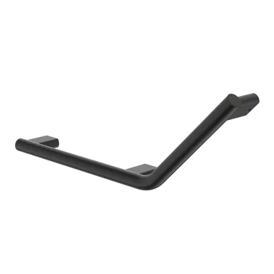 Opal Support Rail 135 Degree Left Hand Angled In Matte Black By Caroma