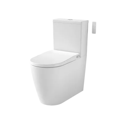 Urbane II Bidet Cleanflush Wall Faced Close Coupled Back Entry Toilet Suite In White By Caroma