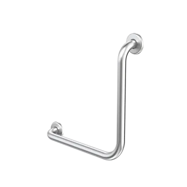 Care Support Grab Rail 90Deg 450mm X 450mm Right Hand/Left Hand Universal Brushed | Made From Stainless Steel By Caroma