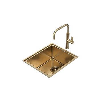 Urbane II Single Bowl Sink | Made From Brushed Brass By Caroma