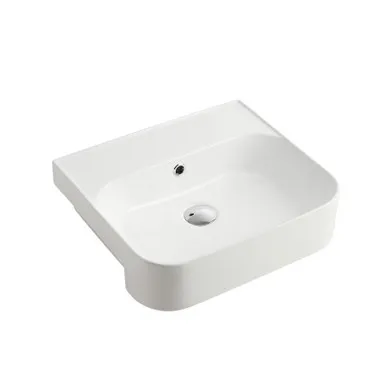 Dublin Semi Recessed Basin No Taphole | Made From Vitreous China In White By Oliveri